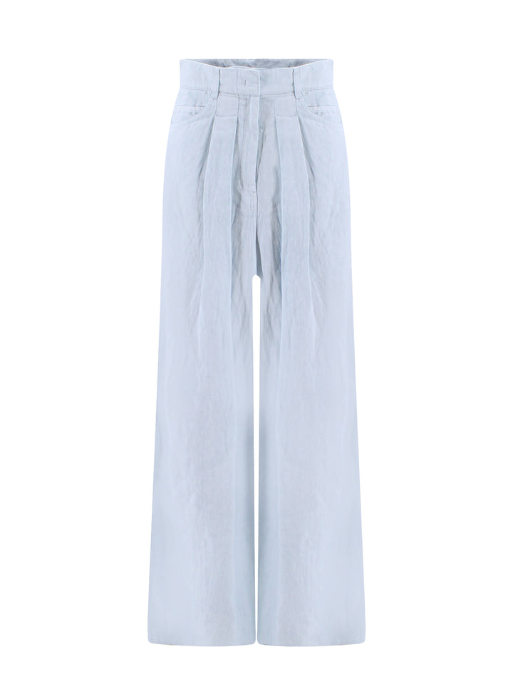 Linen trouser with frontal pinces