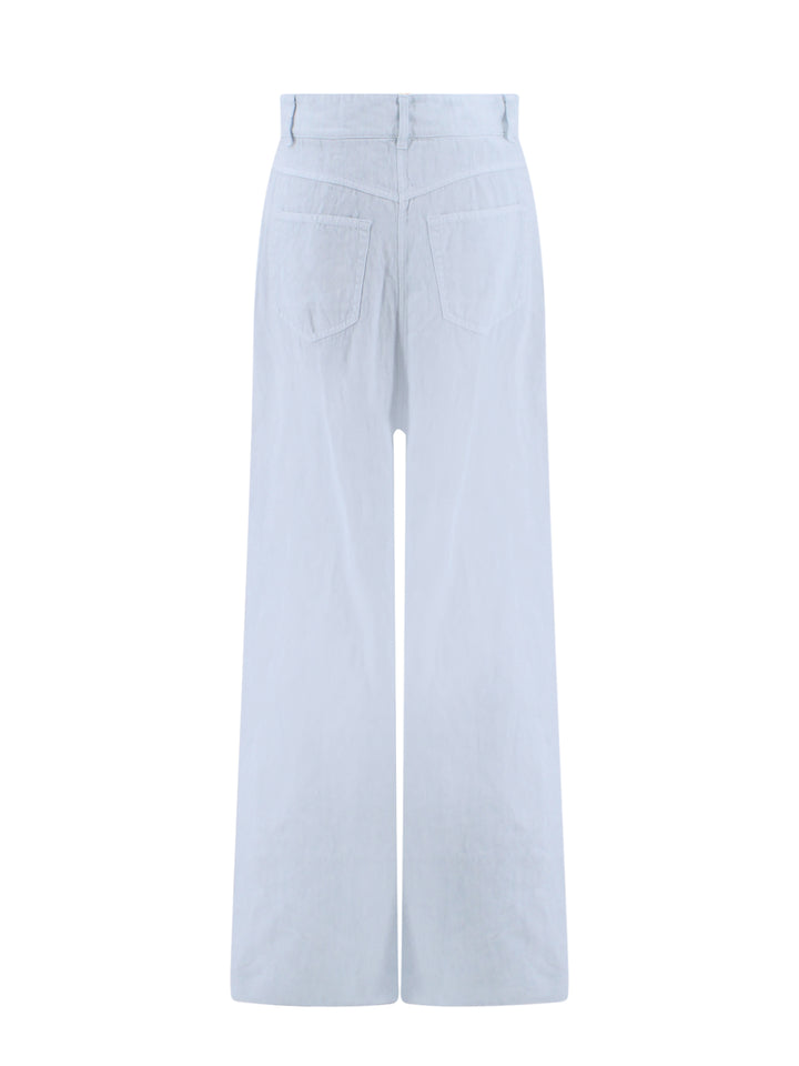 Linen trouser with frontal pinces