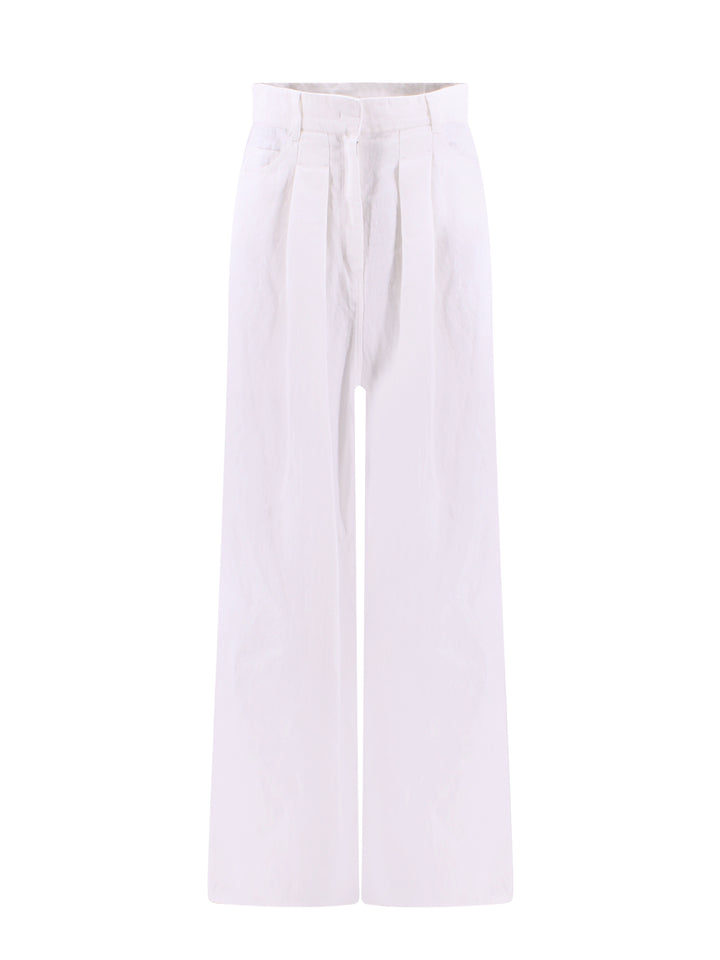 Linen trouser with frontal pinces