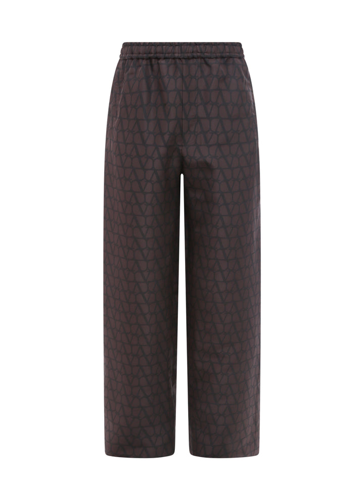 Silk trouser with all-over Toile Iconographe print