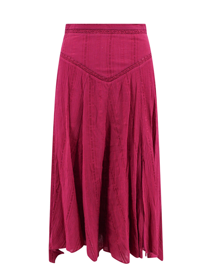 Cotton and viscose midi skirt