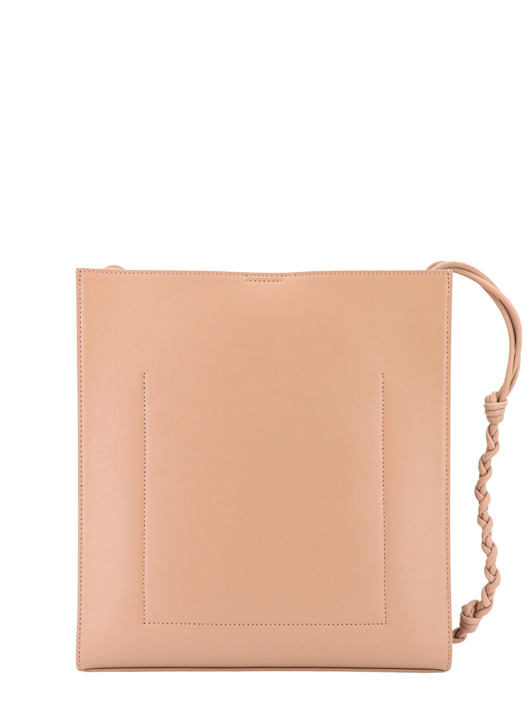 Leather shoulder bag with logo print