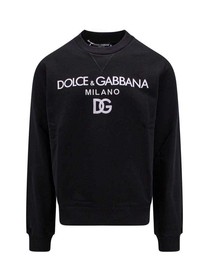 Cotton sweatshirt with frontal logo