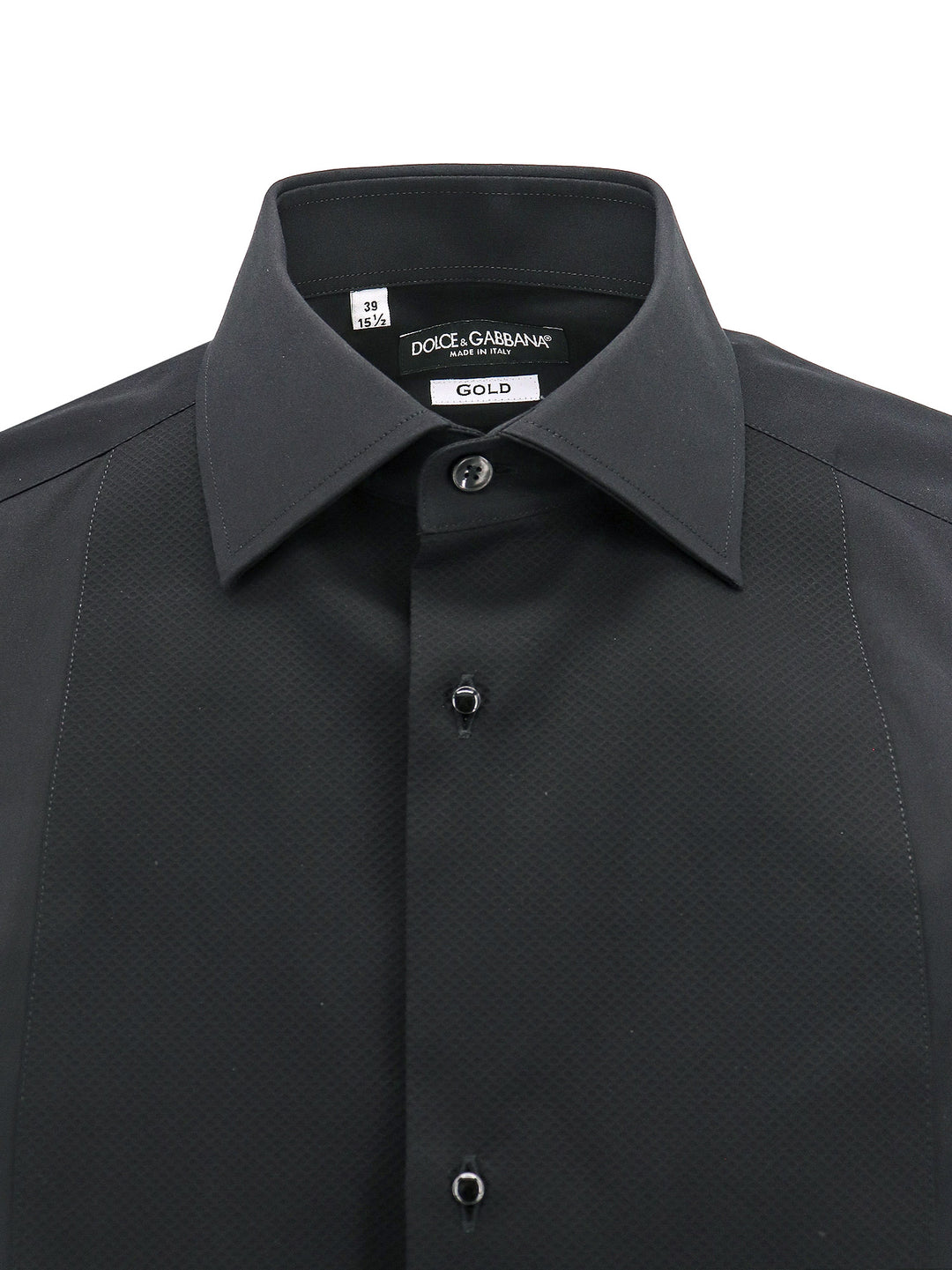 Cotton shirt with frontal plastron