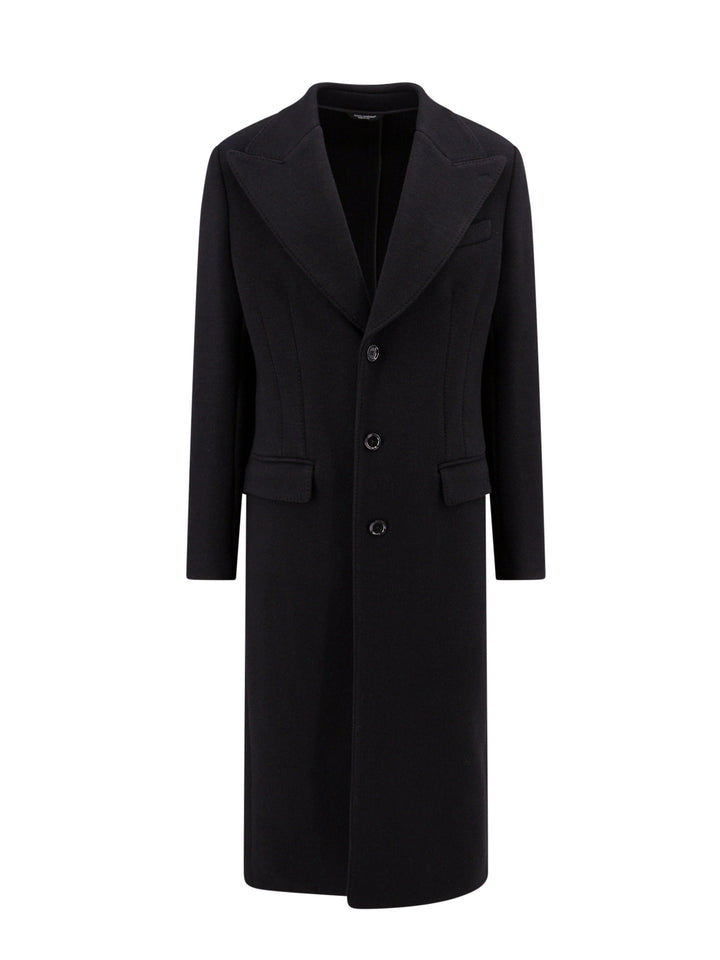 Virgin wool blend flared coat