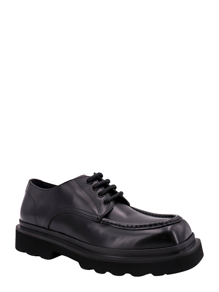 Leather lace-up shoe