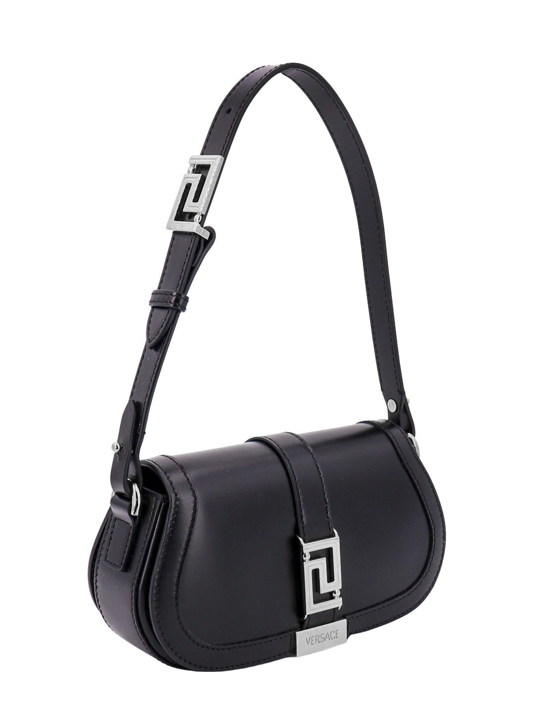 Leather shoulder bag with iconic La Greca detail