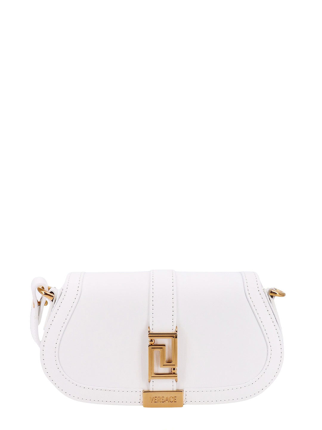 Leather shoulder bag with iconic La Greca detail