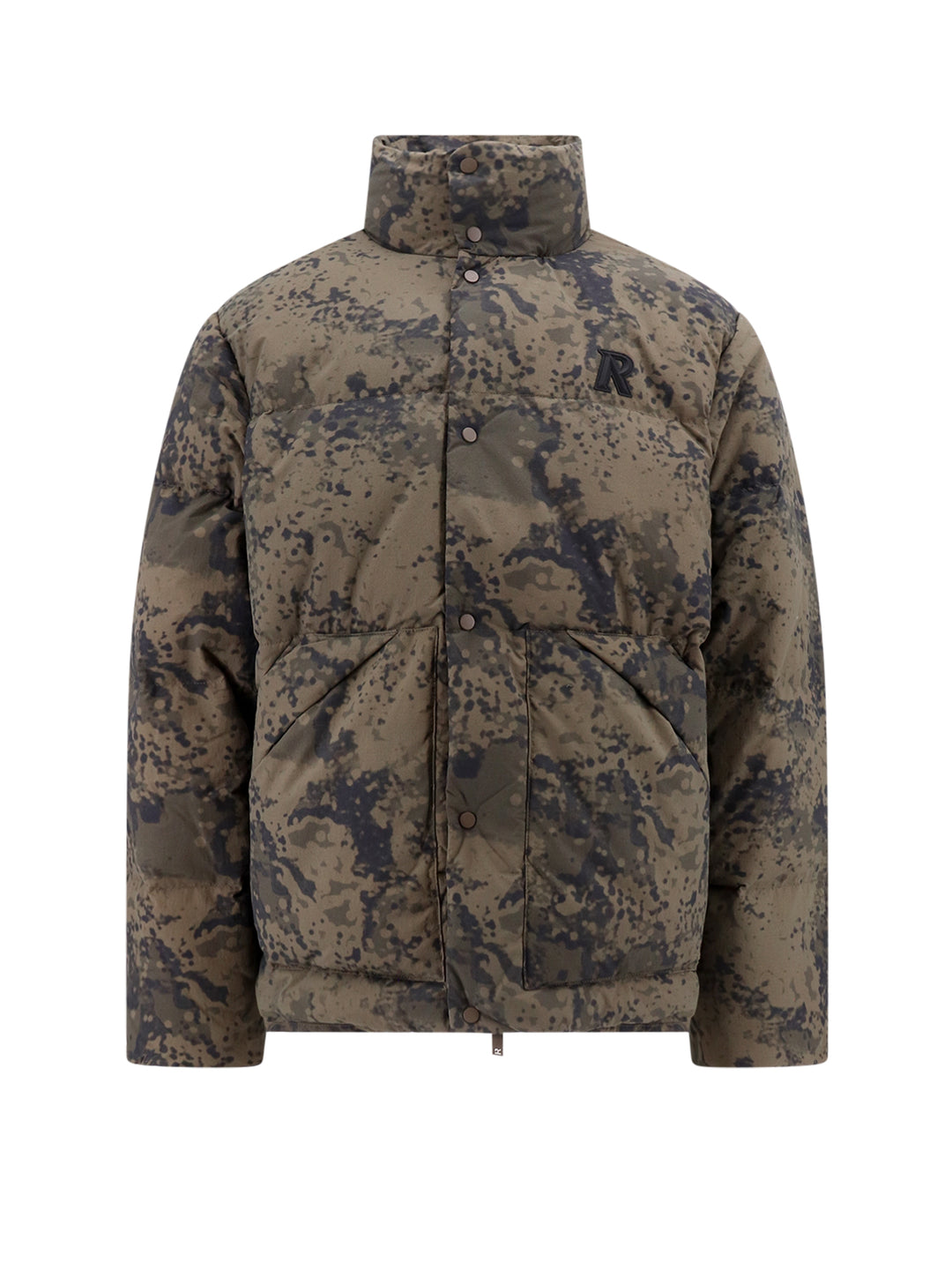 Padded and quilted nylon jacket