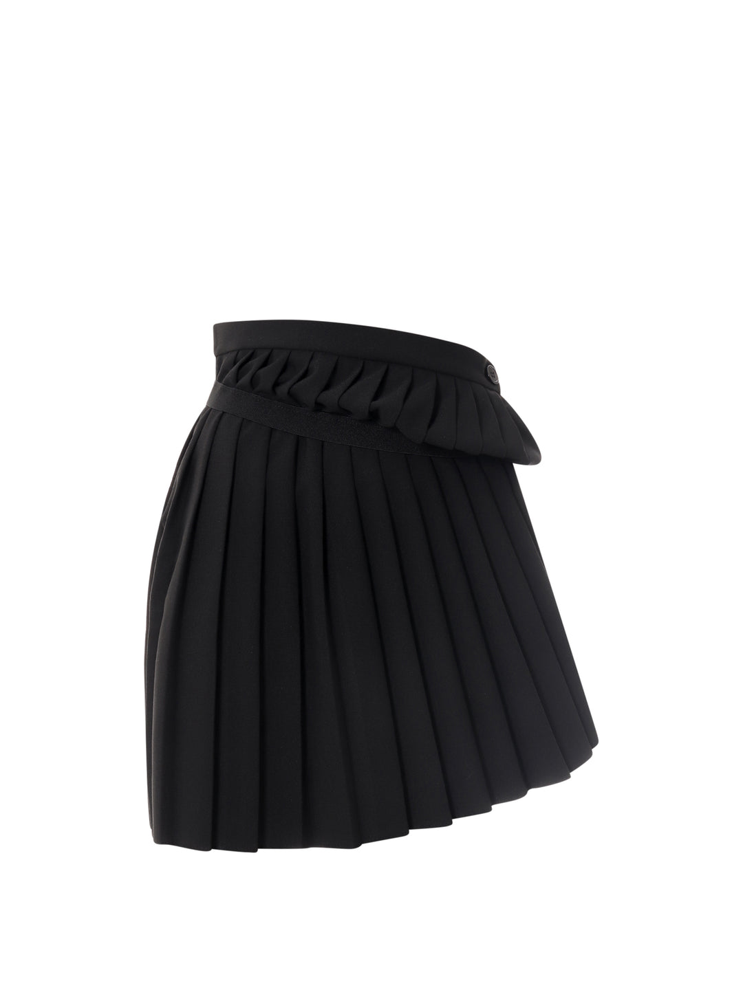 Viscose blend mini skirt