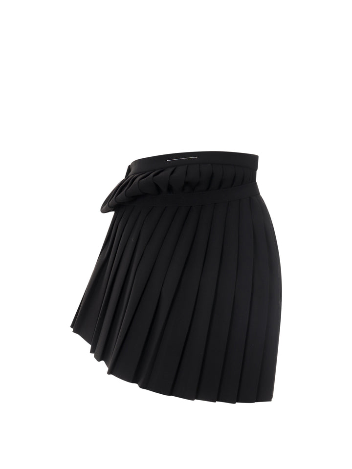 Viscose blend mini skirt