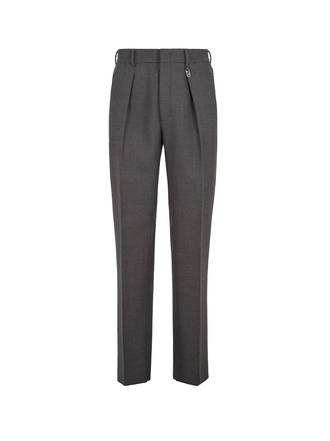 Wool trouser with FF metal detail