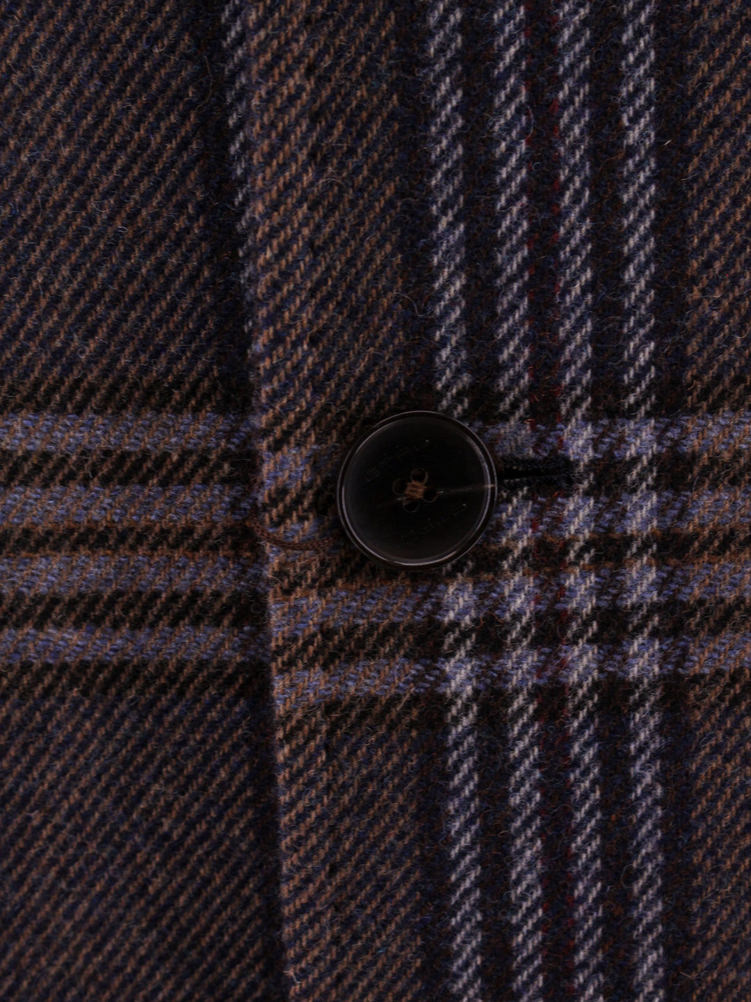 Tartan wool and cashmere coat