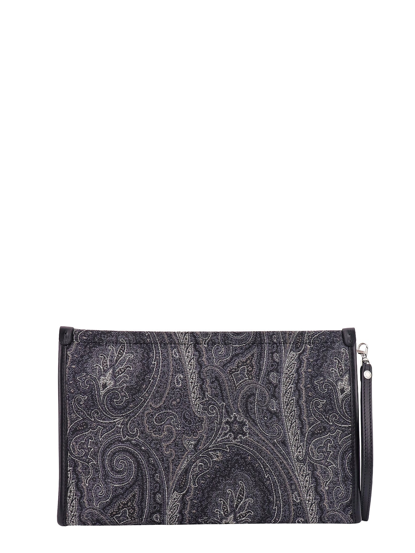 Etro Coated canvas clutch with Paisley motif Men - Wanan Luxury