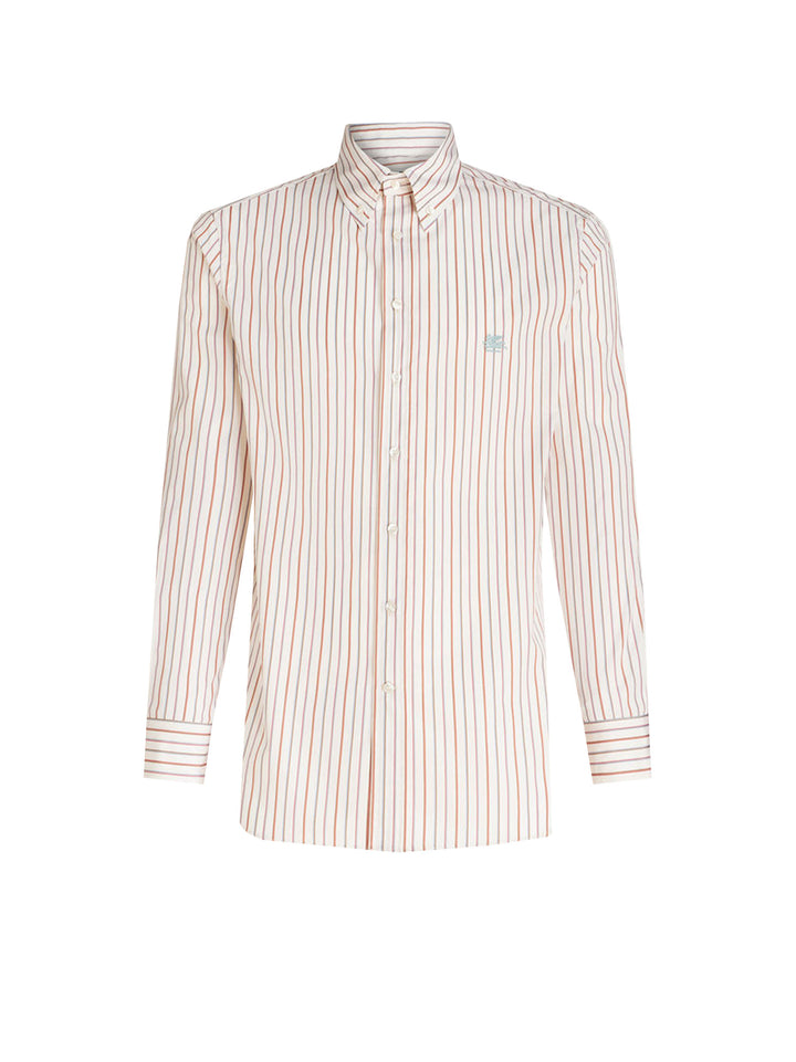 Cotton shirt with embroidered Etro Pegaso logo