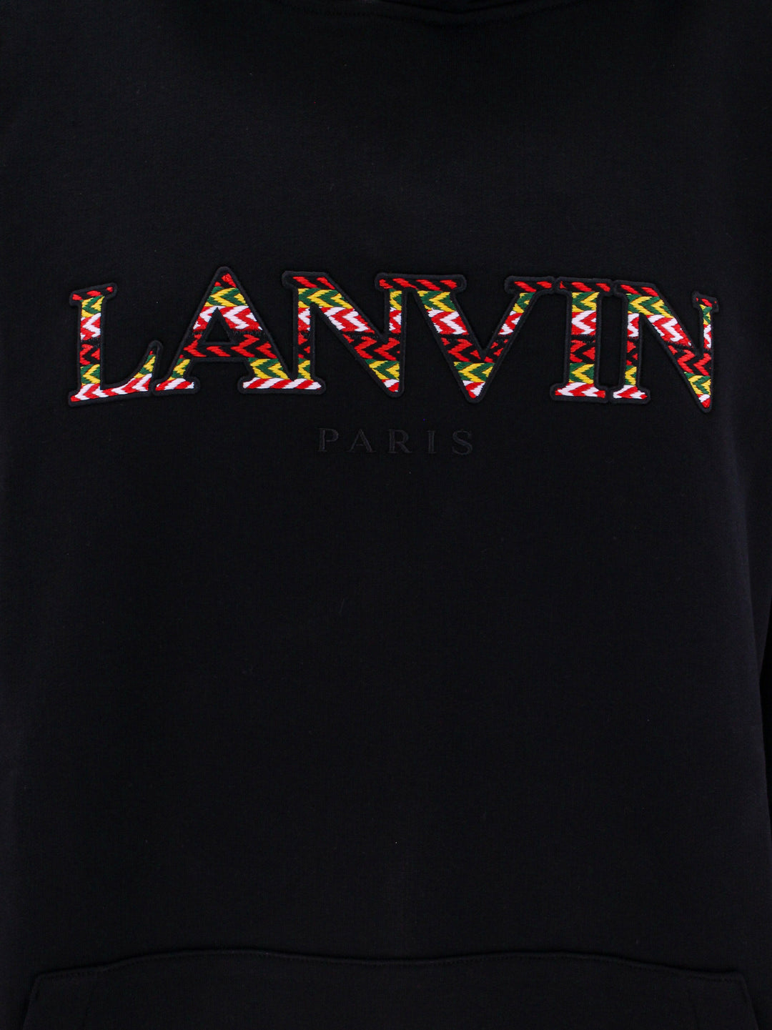 Cotton sweatshirt with Curb Lanvin Logo embroidery