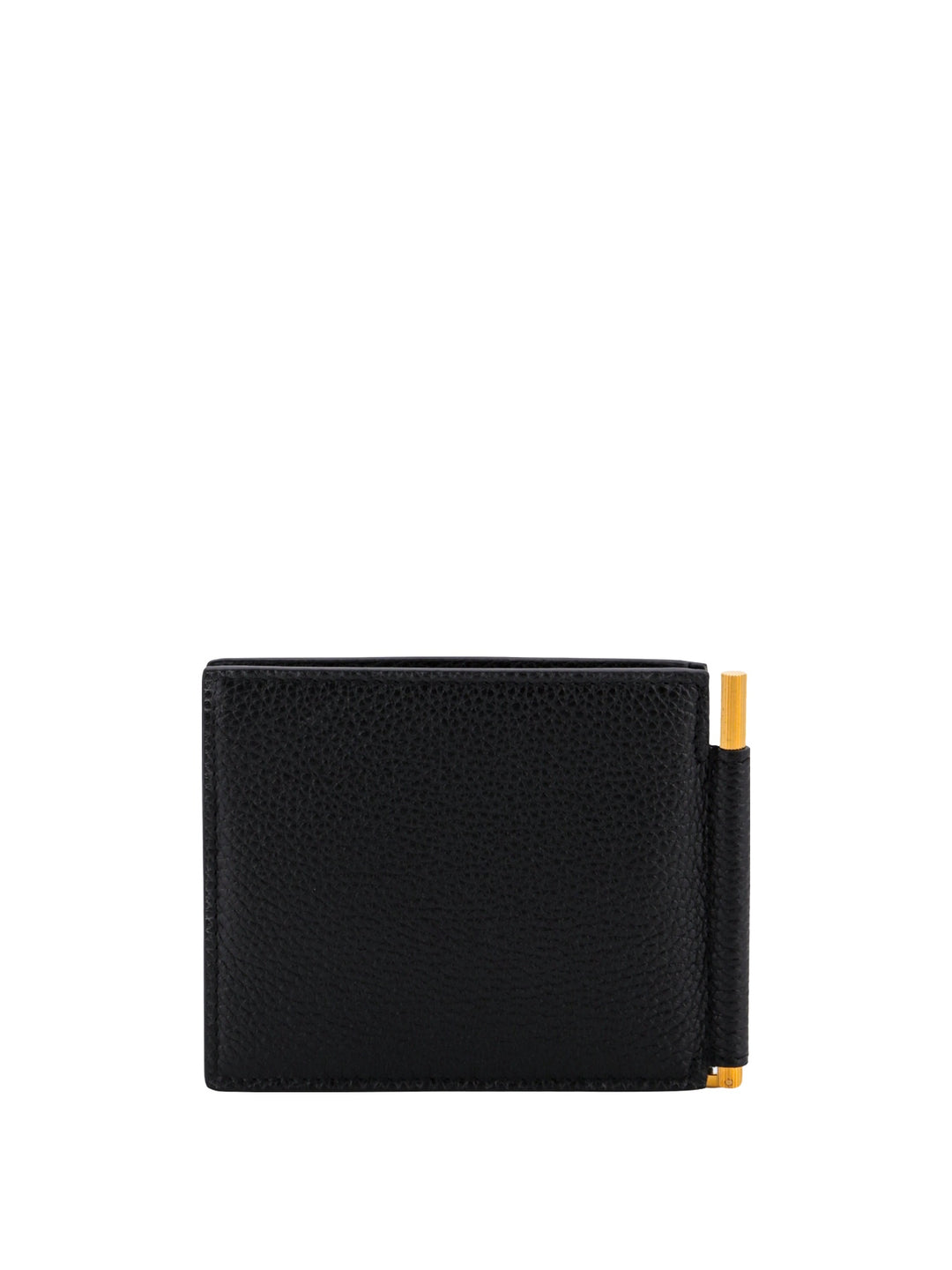 Leather card holder with frontal monogram