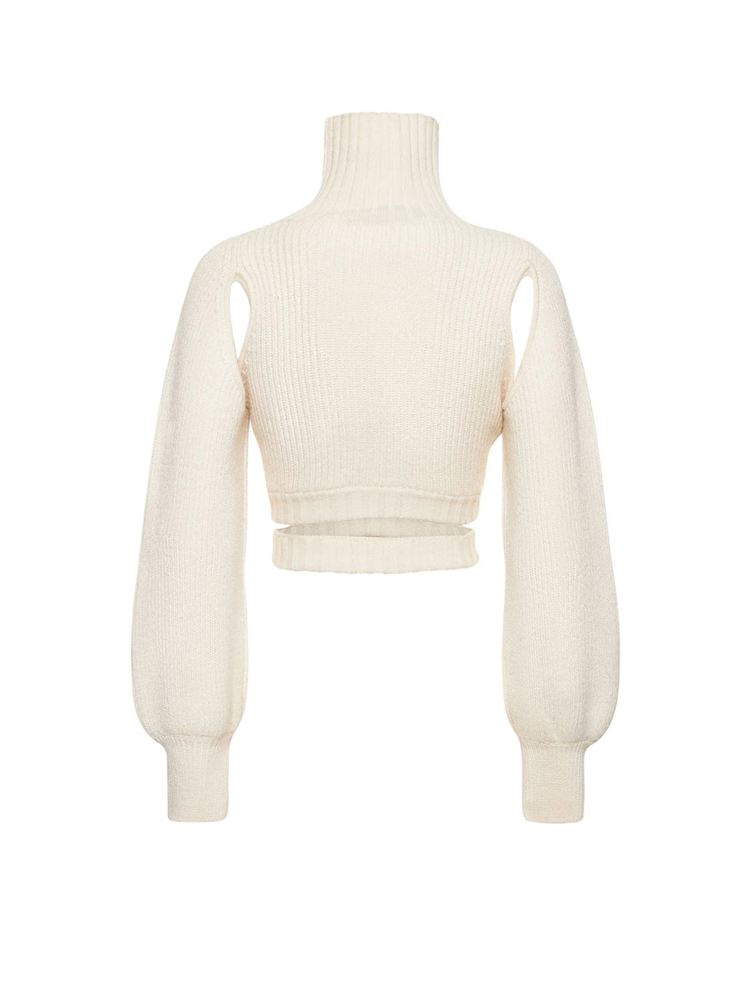 Ribbed wool blend Crop sweater