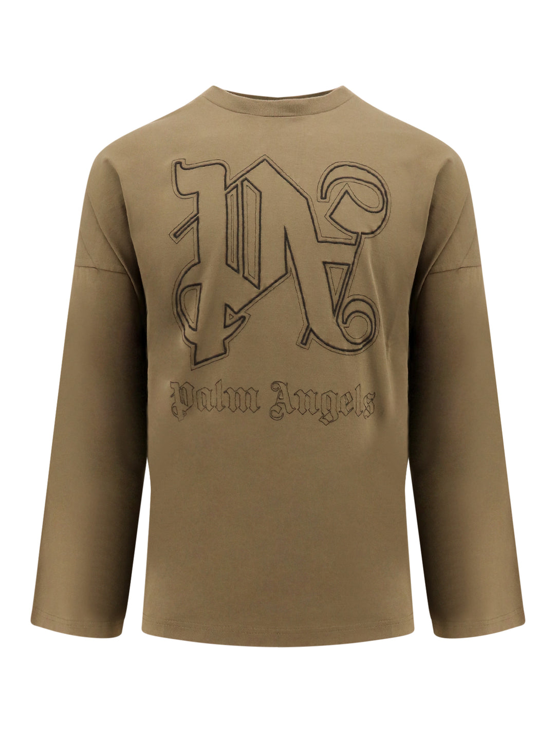 Cotton t-shirt with embroidered monogram