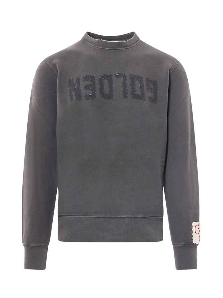 Cotton sweatshirt with logo print