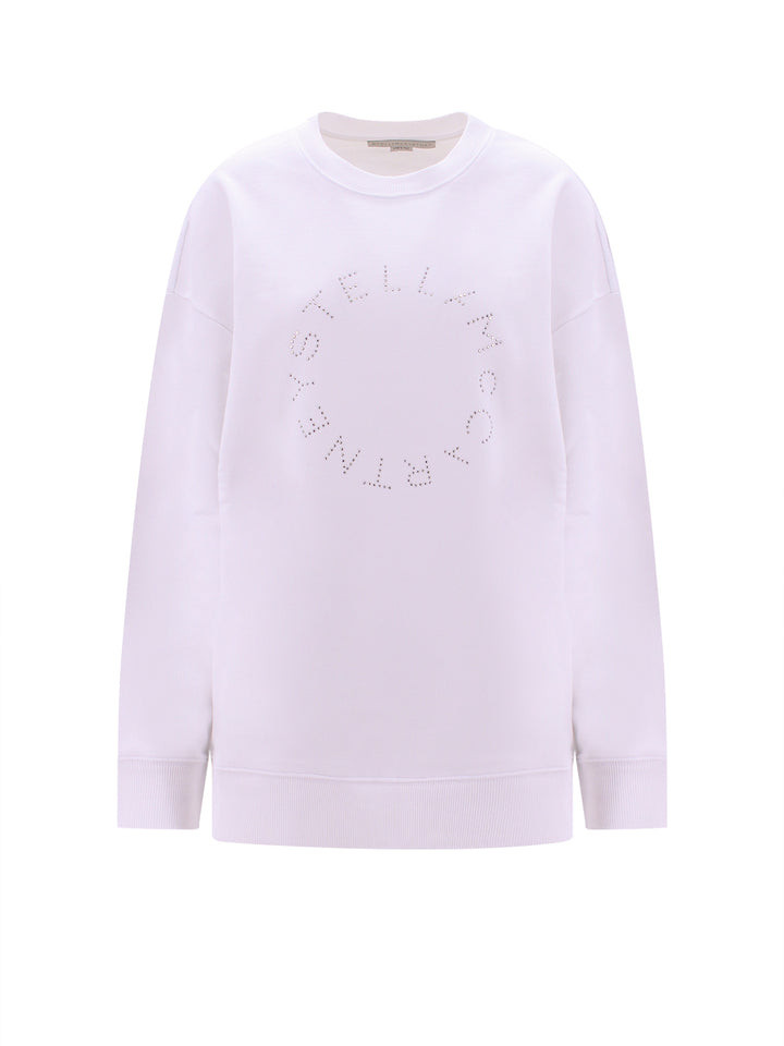 Sustainable cotton sweatshirt with frontal logo