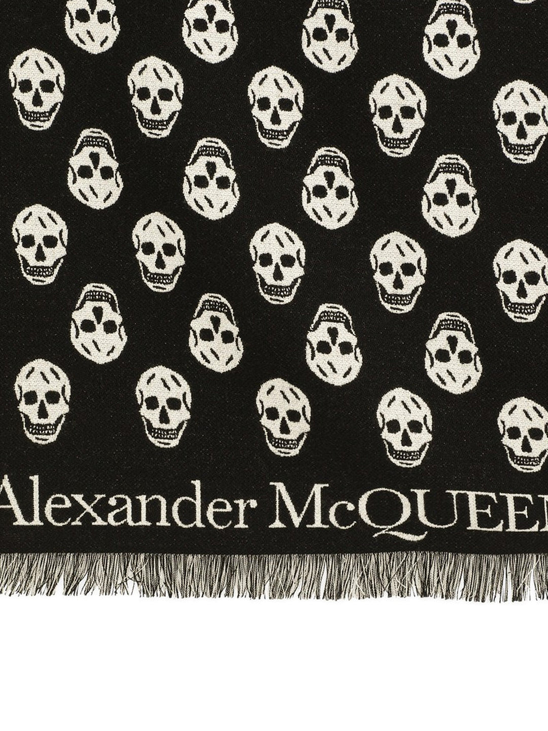 Wool scarf with Skull motif