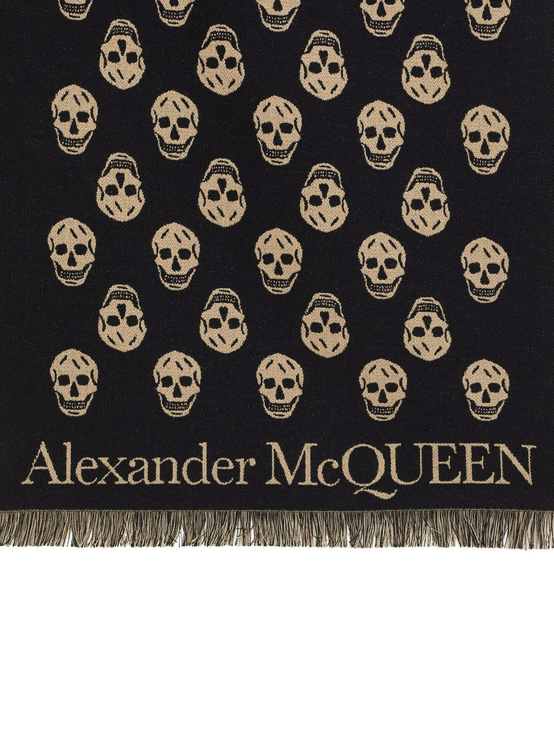 Wool scarf with Skull motif