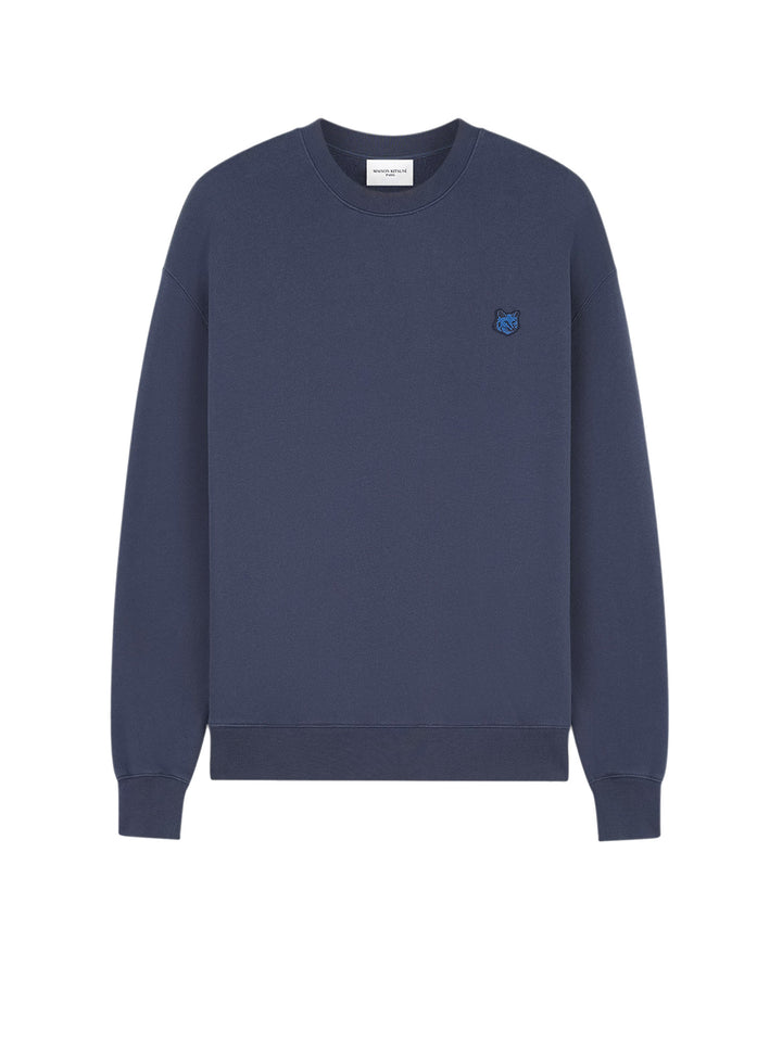 Cotton sweatshirt with ton-sur-ton patch