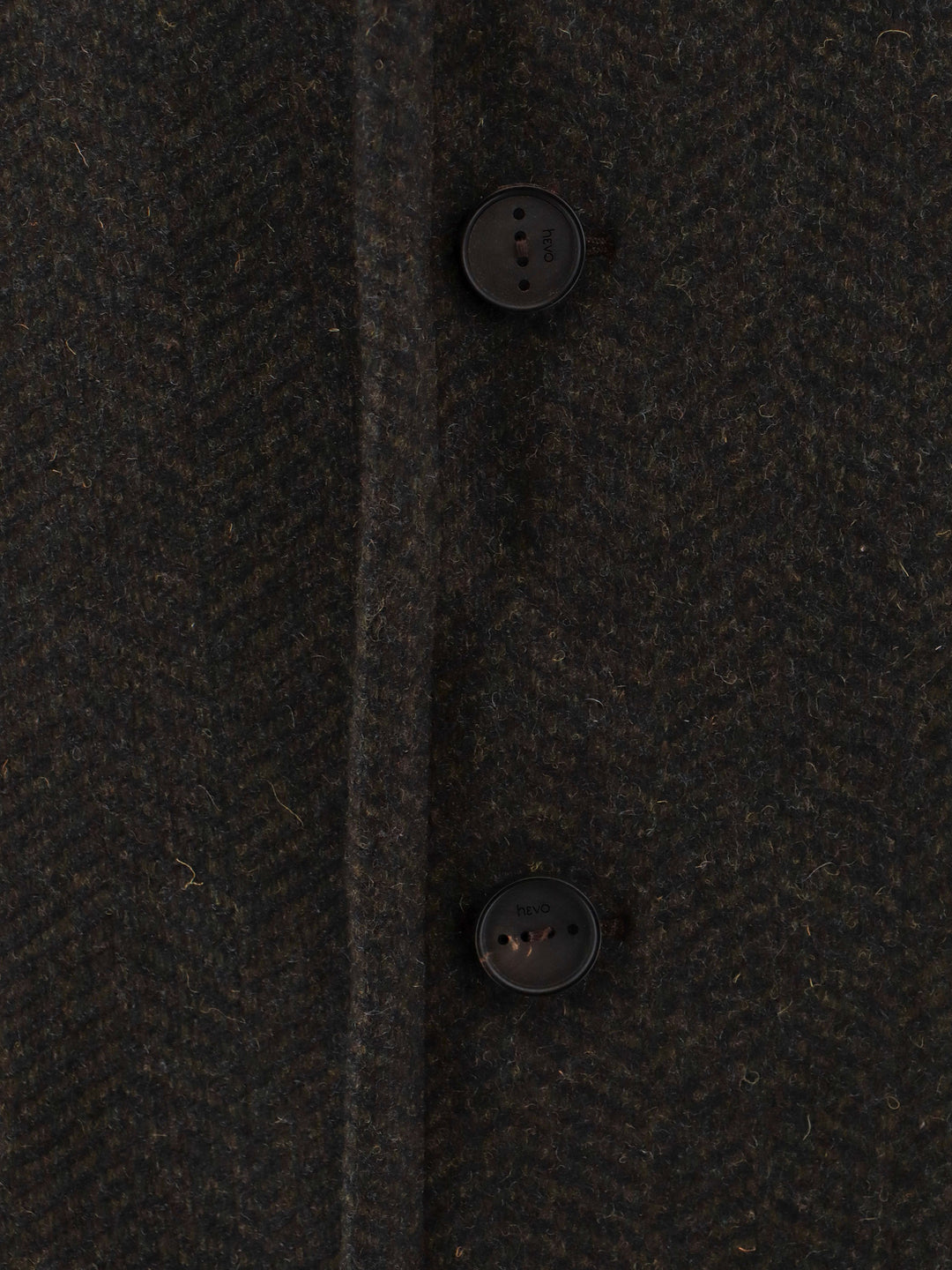 Herringbone virgin wool coat