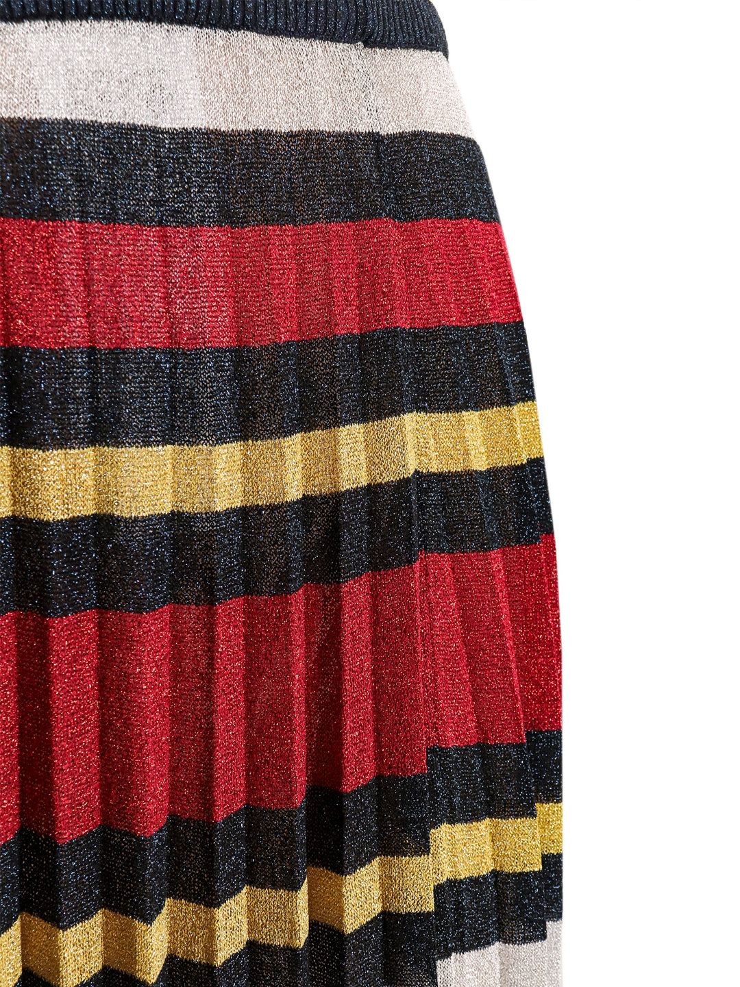 Lurex skirt with striped motif