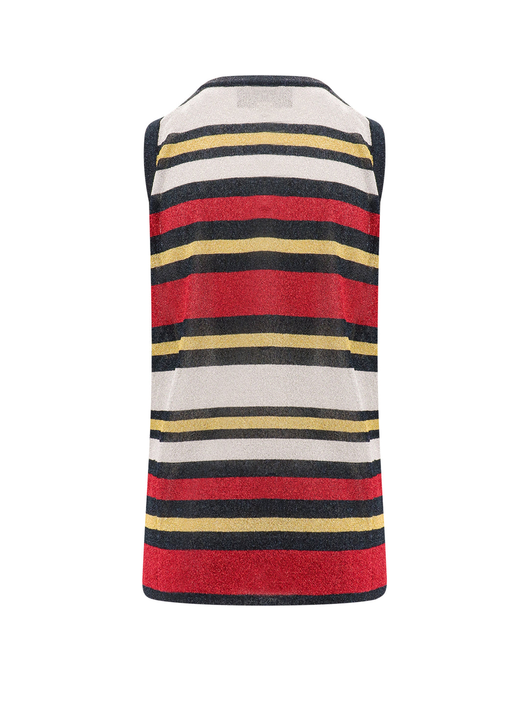 Lurex tank top with striped motif