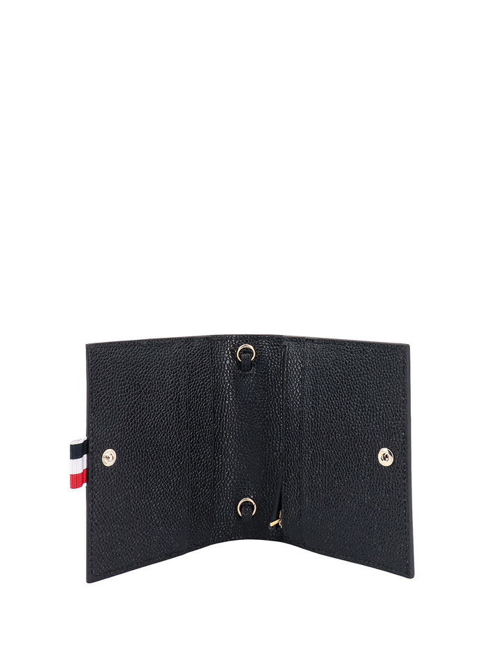 Leather card holder with removable shoulder strap