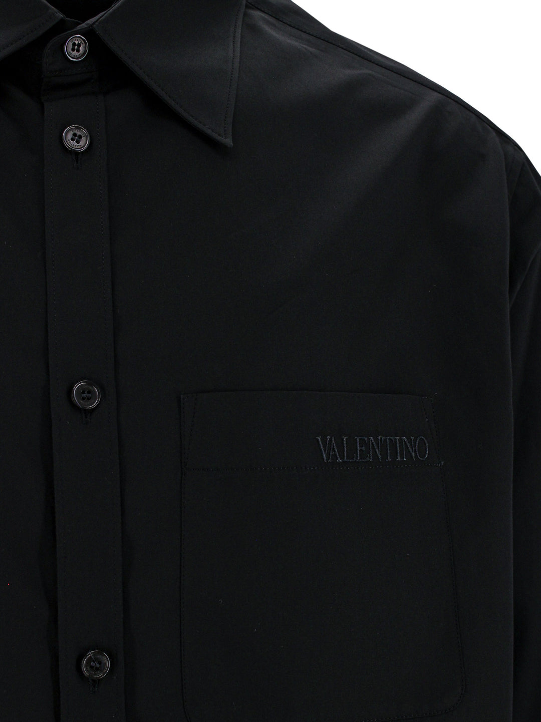 Cotton shirt with embroidered logo