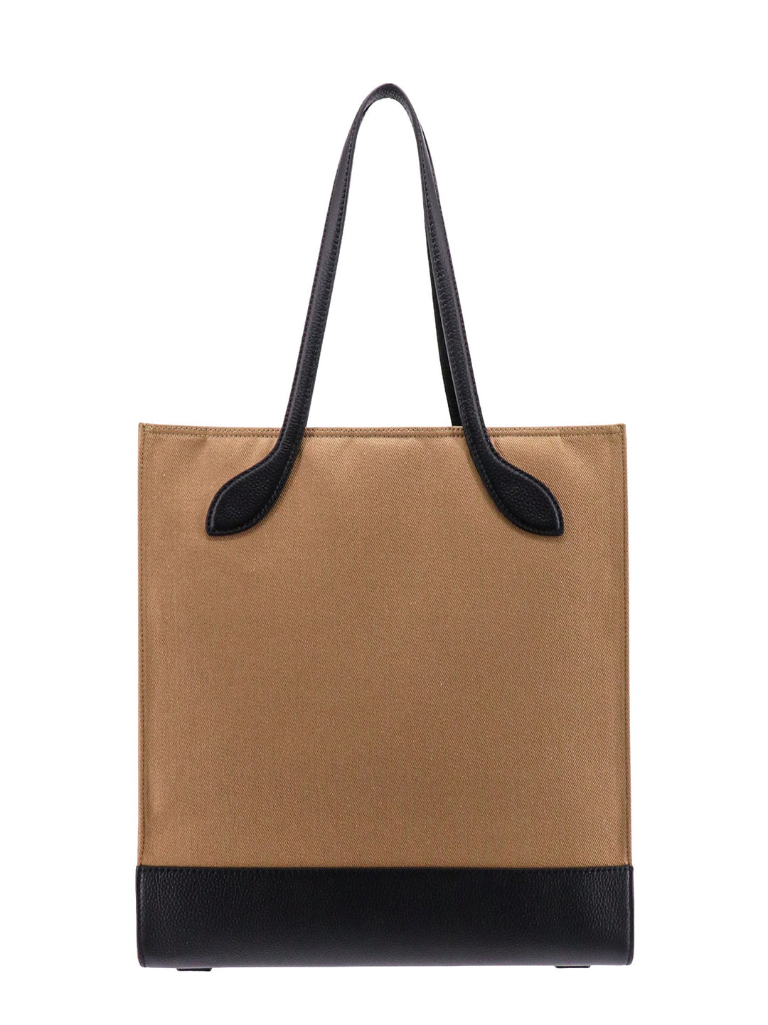 Canvas shoulder bag with logo print