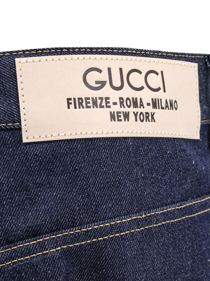 Cotton jeans with Gucci City tag