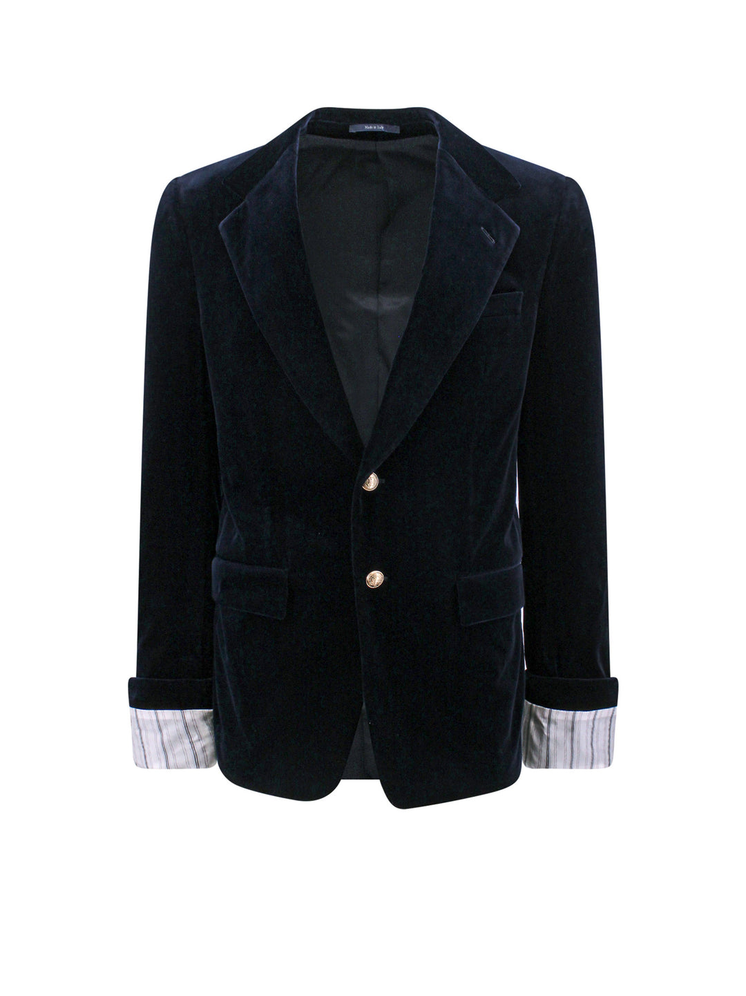 Lined stretch velvet blazer