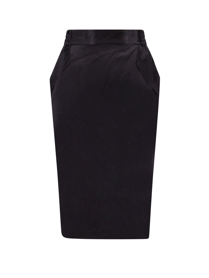 Silk skirt with back slit