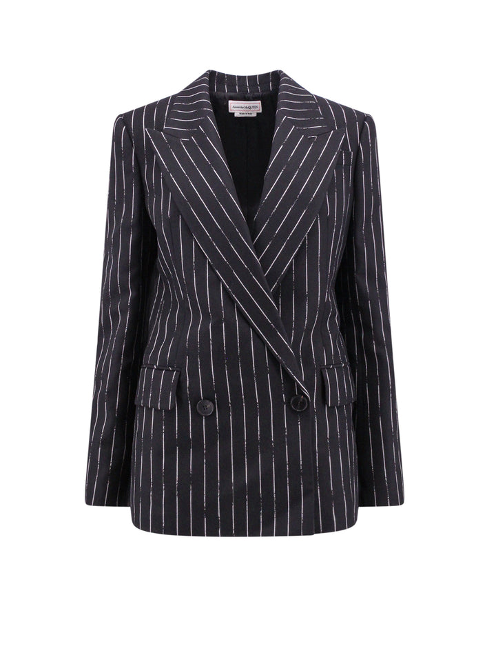 Double-Breasted Broken pinstripe blazer