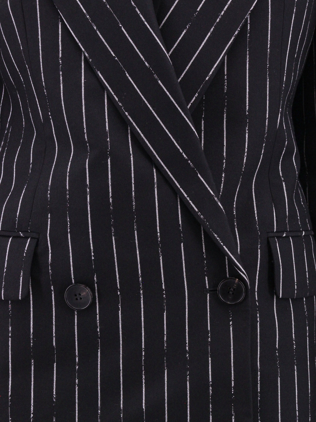 Double-Breasted Broken pinstripe blazer