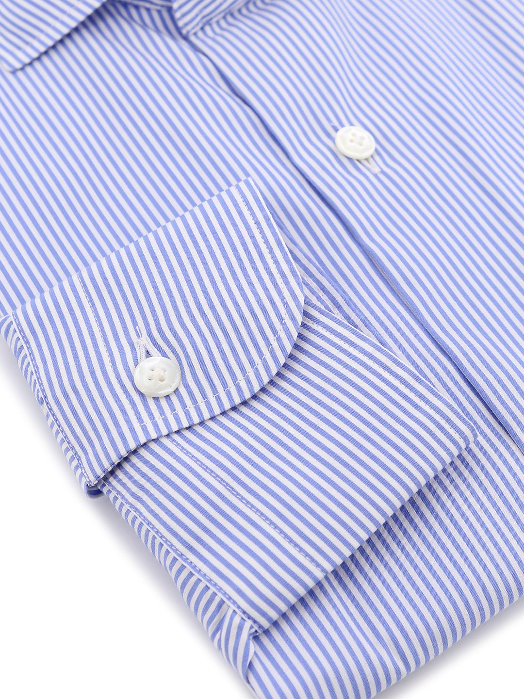 Cotton shirt with striped motif