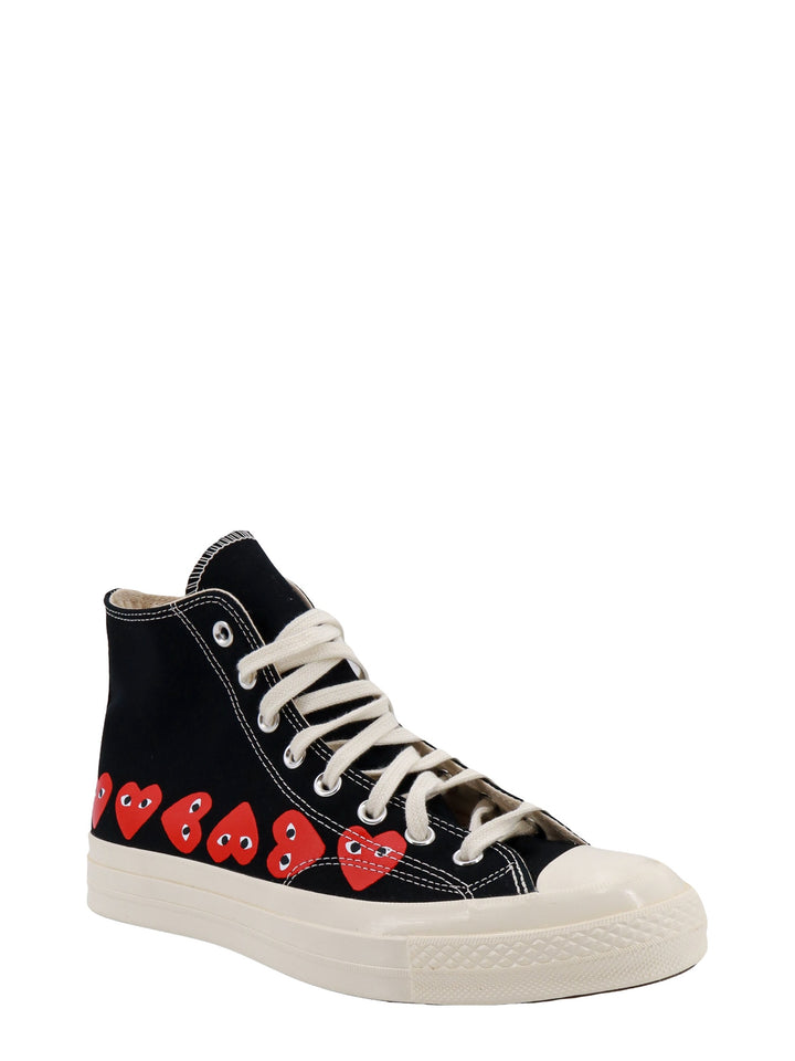 Canvas sneakers with double logo