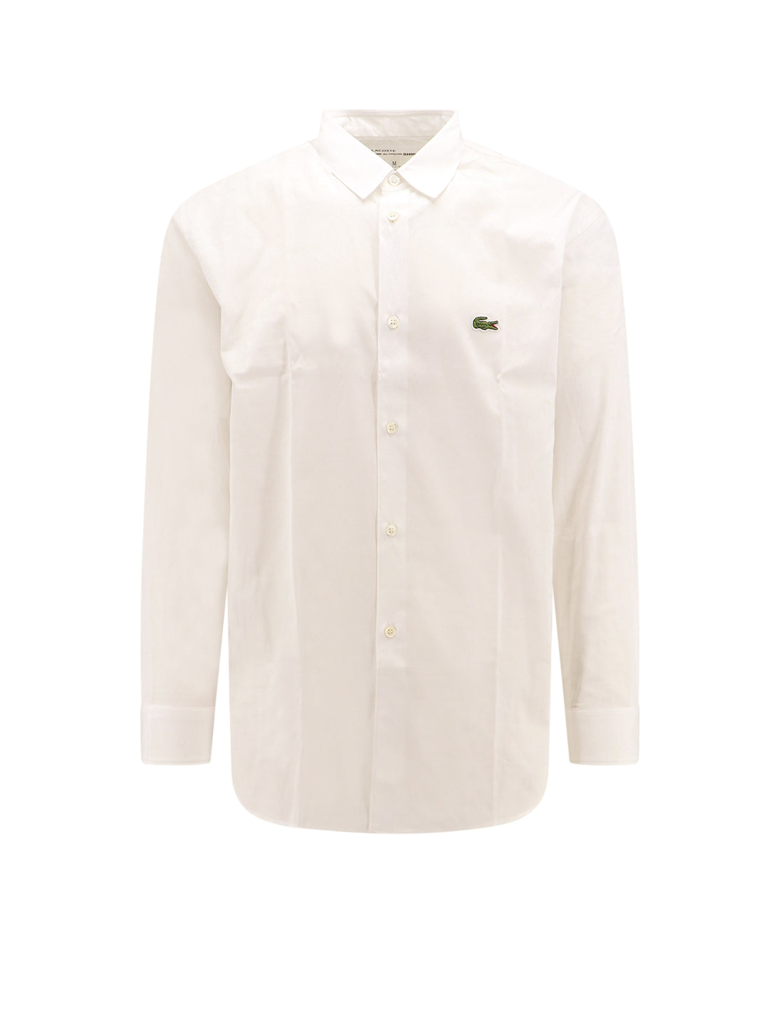 Cotton shirt with frontal Lacoste patch