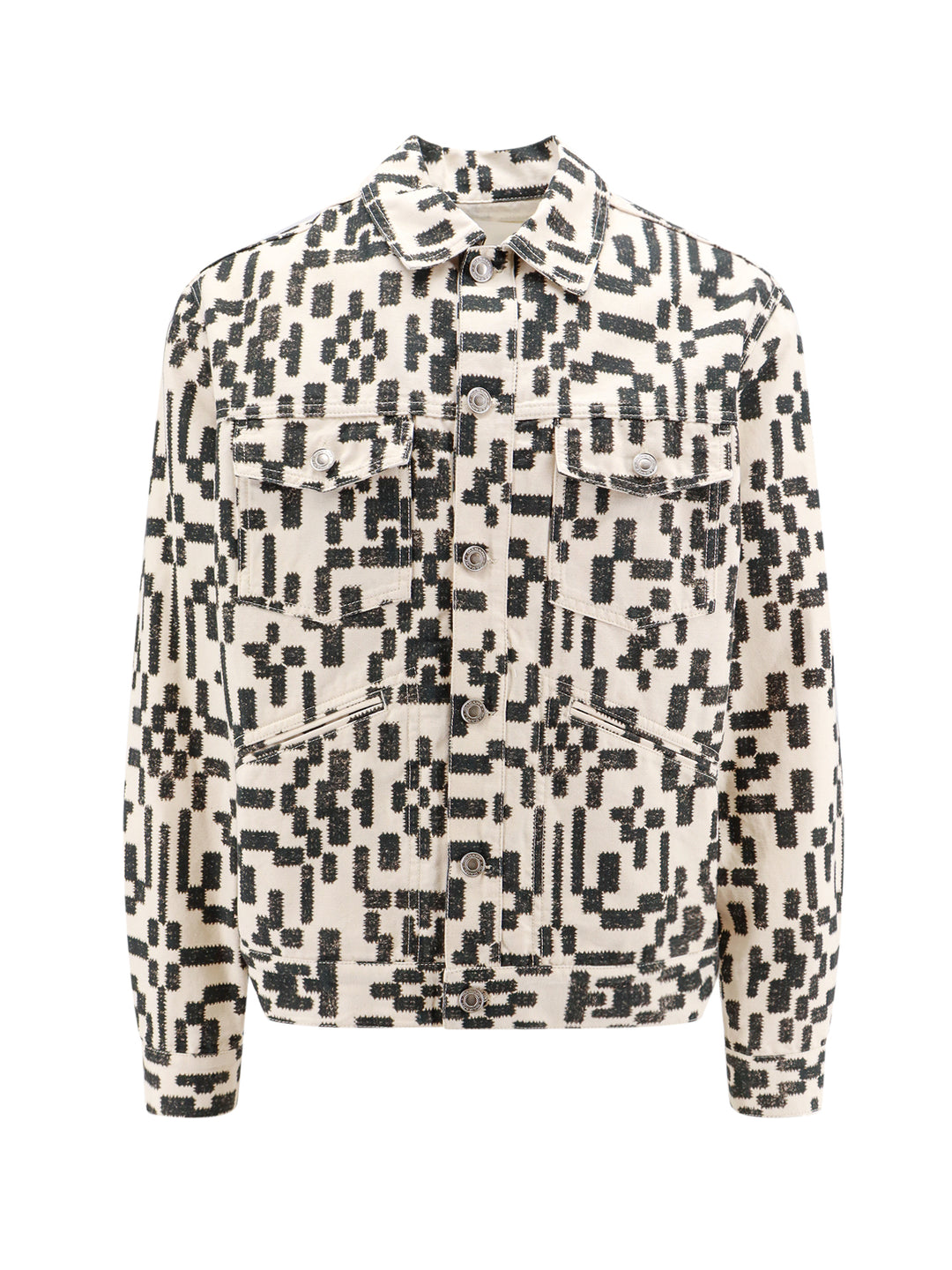 Canvas jacket with all-over print