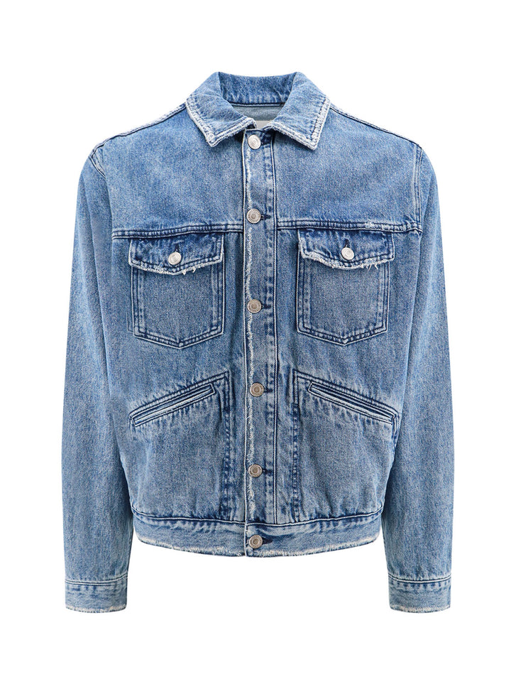 Denim jacket with Used effect