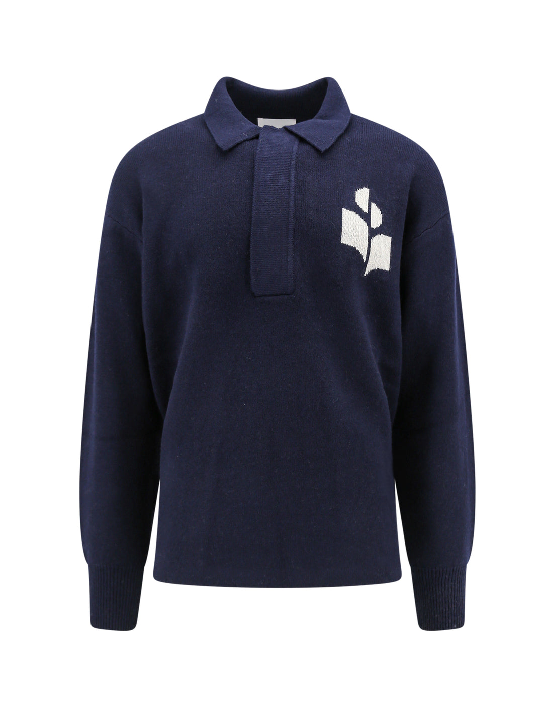 Organic cotton sweater with embroidered logo