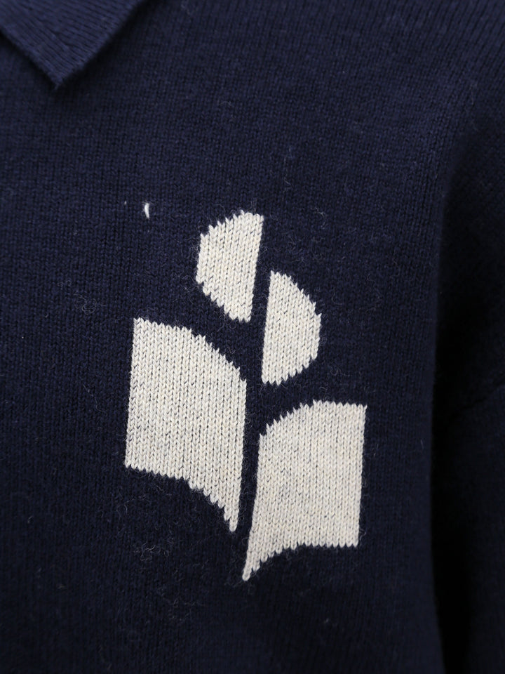 Organic cotton sweater with embroidered logo