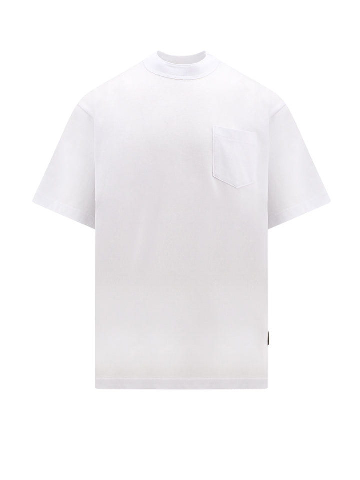 Cotton t-shirt with zip on the bottom