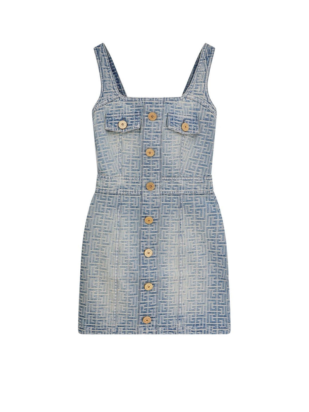 Denim dress with Monogram motif