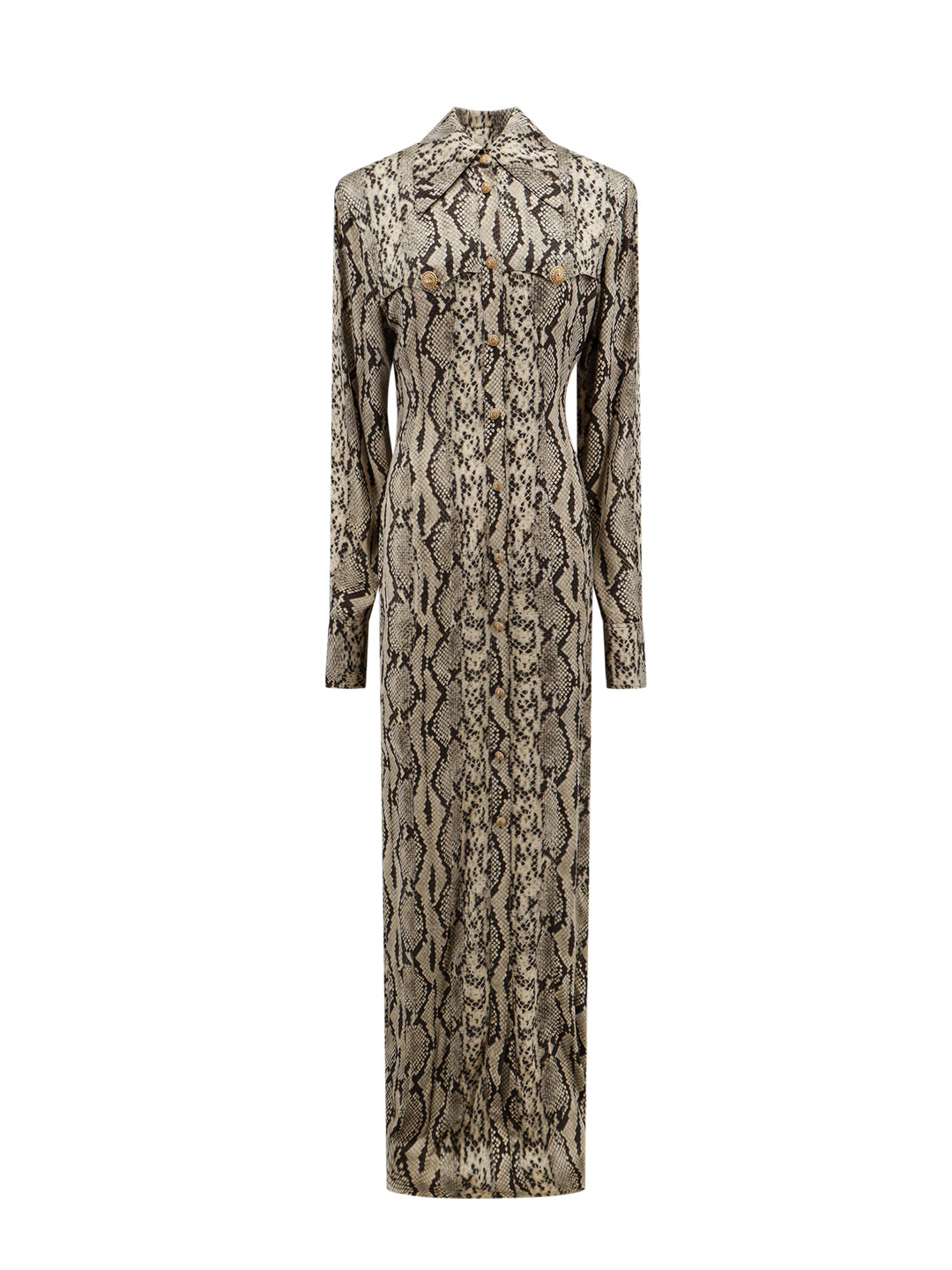 Viscose chemisier dress with python print