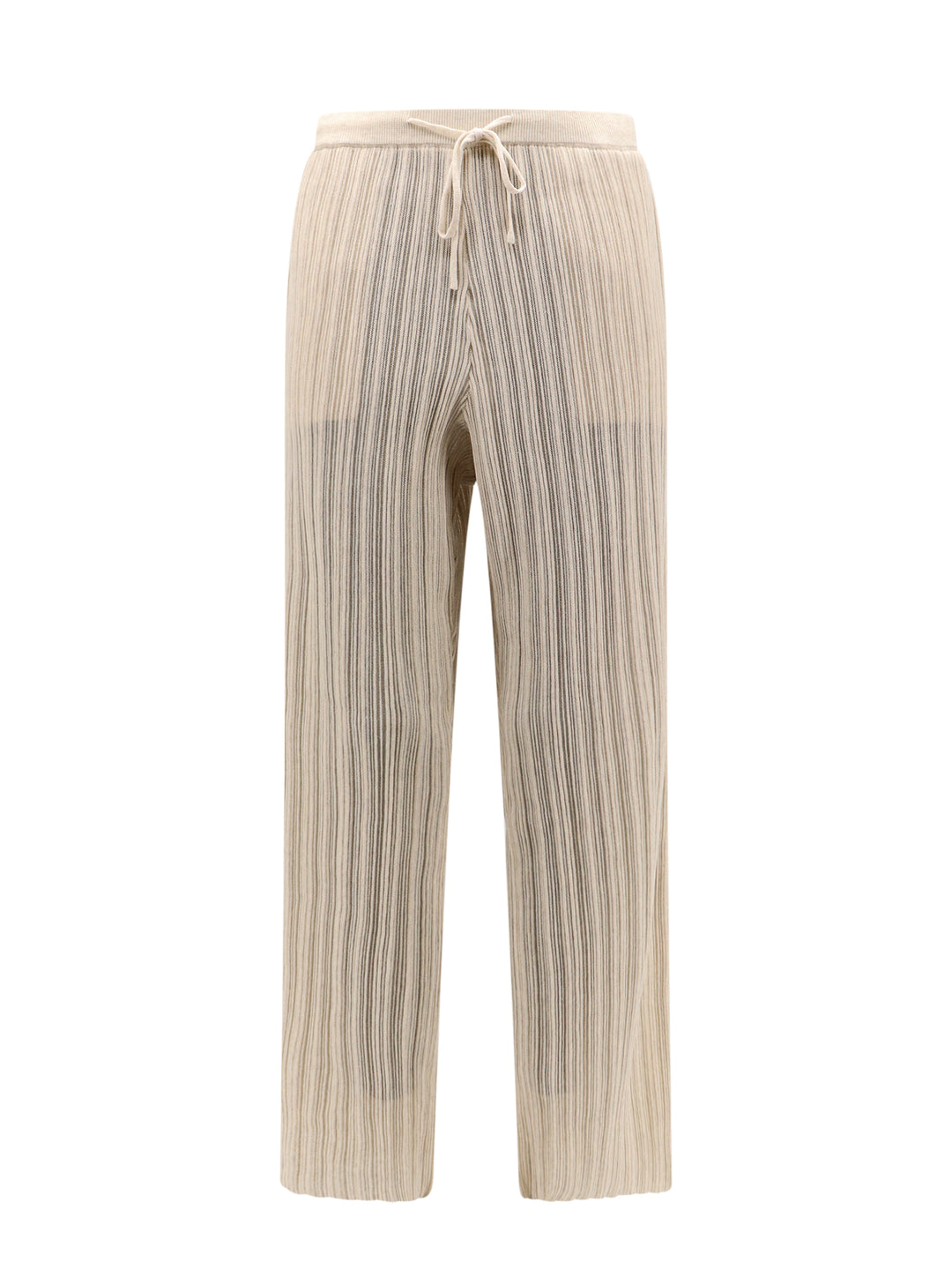 Ribbed cotton blend trouser